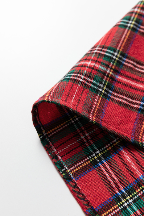 Festive Pearl Tartan Blouse
