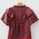  Festive Pearl Tartan Blouse