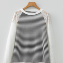  Coffee & Contrast Lace Sweater