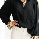  Wild Grace Contrast Blouse