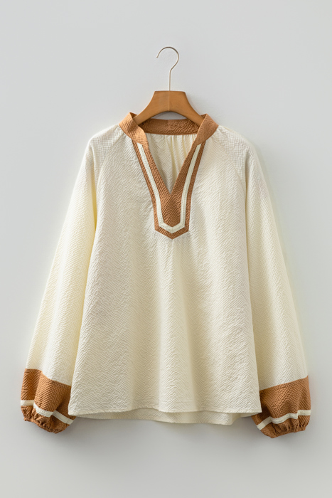 Ivory Dune Contrast Top