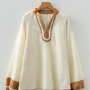  Ivory Dune Contrast Top
