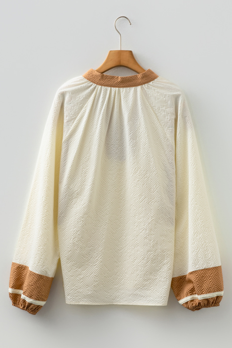 Ivory Dune Contrast Top