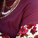  Autumn Muse Floral Sleeve Top