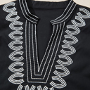  Ebony Embroidered Peasant Blouse