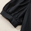  Ebony Embroidered Peasant Blouse