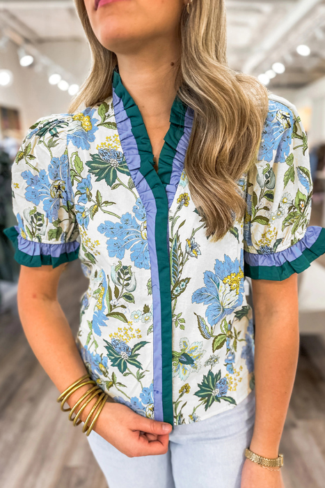 Leopard Luxe Ruffle Shirt
