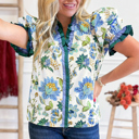  Leopard Luxe Ruffle Shirt