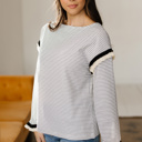  Parisian Whisper Ruffle-Sleeve Knit Top
