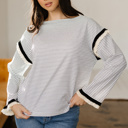  Parisian Whisper Ruffle-Sleeve Knit Top