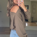  Soft Embrace Off-Shoulder Waffle Top