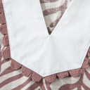  Leaf Whisper Contrast Collar Blouse