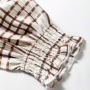 Cafe Check Ruffle-Cuff Blouse
