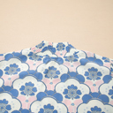  Azure Blossom Shirred Neck Blouse