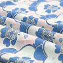  Azure Blossom Shirred Neck Blouse