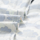 Azure Blossom Shirred Neck Blouse