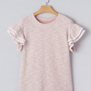  Blush Sweetheart Ruffle Knit Top