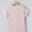  Blush Sweetheart Ruffle Knit Top