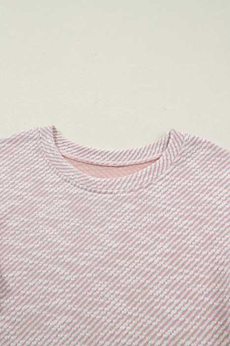 Blush Sweetheart Ruffle Knit Top