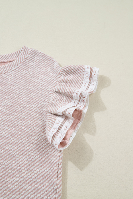 Blush Sweetheart Ruffle Knit Top