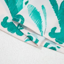  Turquoise Ikat Ruffle Blouse