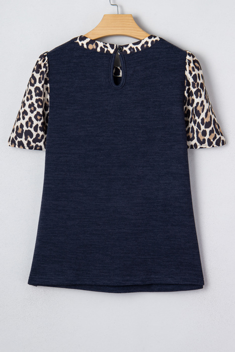 Wild Side Contrast Ribbed Top