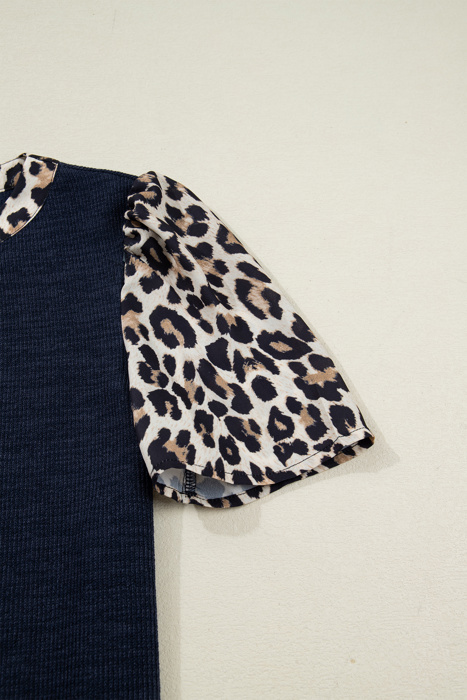 Wild Side Contrast Ribbed Top