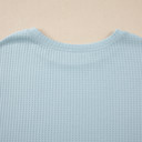  Sky Blossom Waffle Layered Top