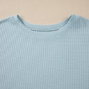  Sky Blossom Waffle Layered Top