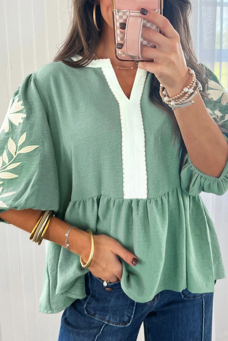 Sage Meadow Embroidered Tunic