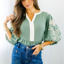  Sage Meadow Embroidered Tunic