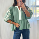  Sage Meadow Embroidered Tunic