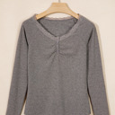  Soft Whispers Lace Henley Top