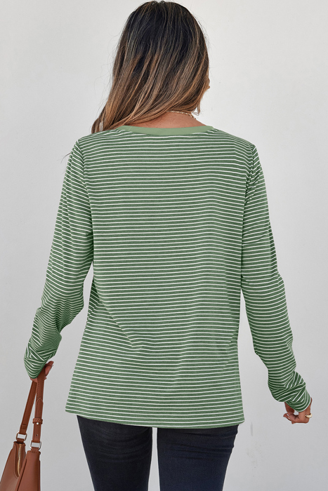 Forestline V-Neck Stripe Top