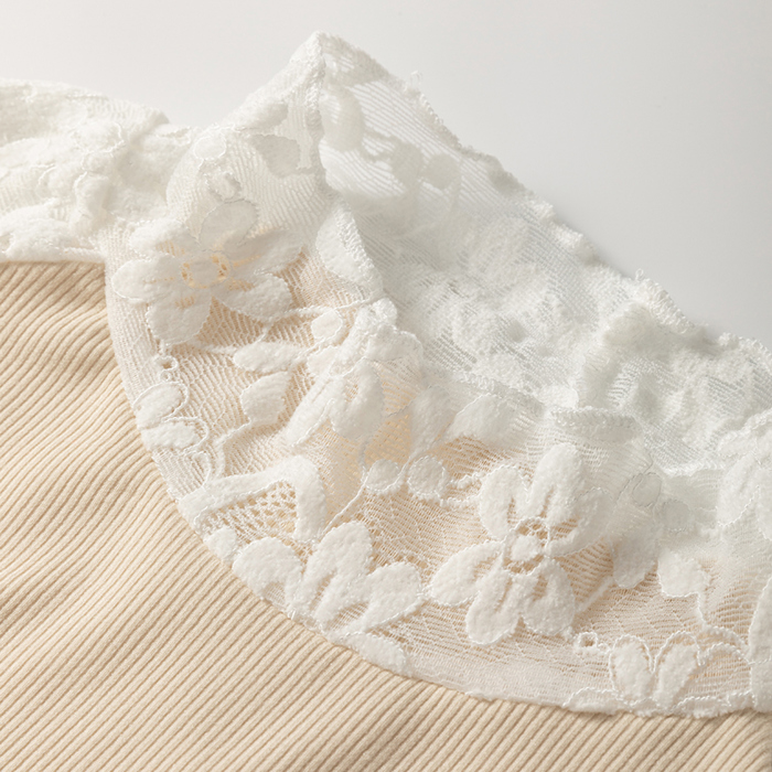 Lace Whispers Mock Neck Top
