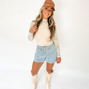  Lace Whispers Mock Neck Top