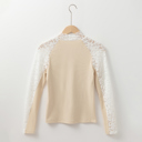  Lace Whispers Mock Neck Top