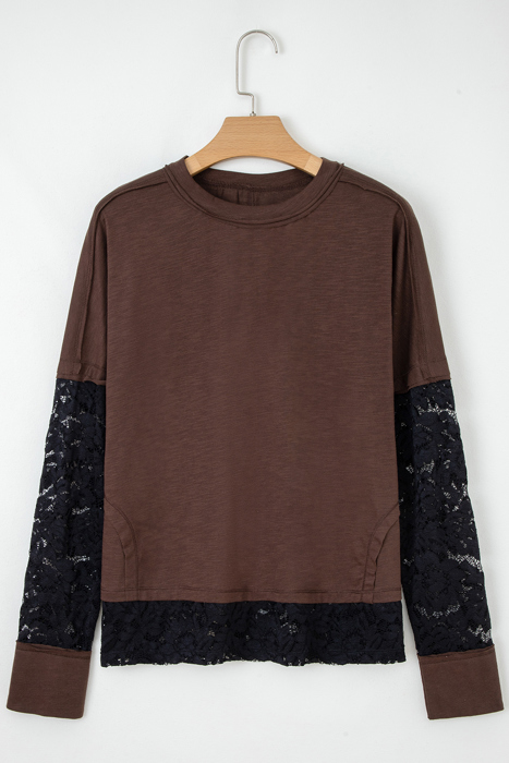Mocha Noir Lace Layer Top