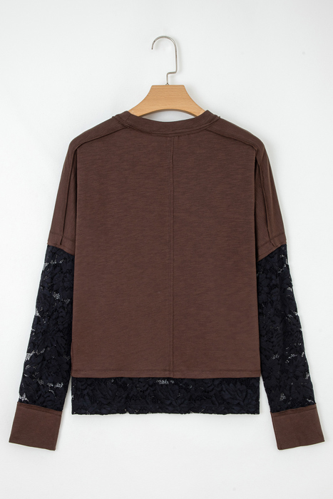 Mocha Noir Lace Layer Top