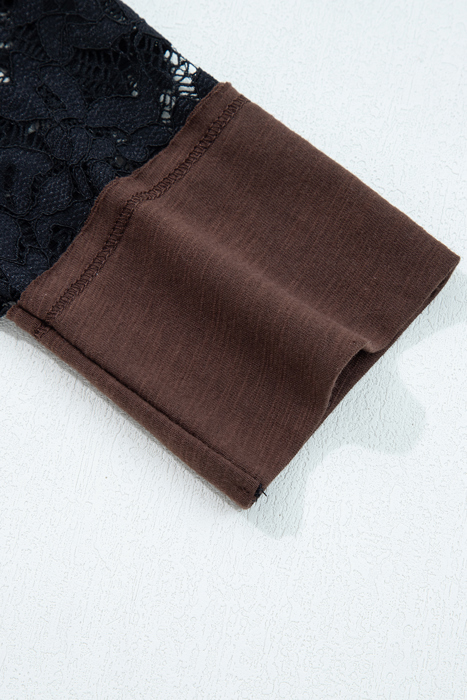 Mocha Noir Lace Layer Top
