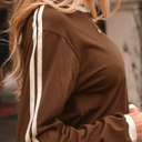  Cocoa Sporty Stripe Top