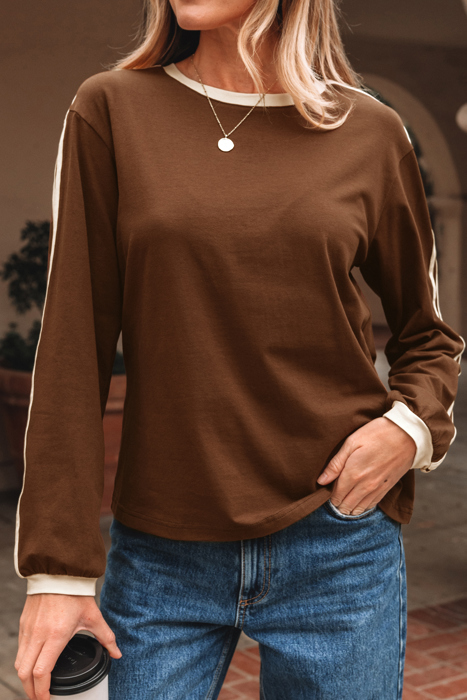 Cocoa Sporty Stripe Top
