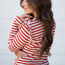  Candy Stripe Ruffle Top
