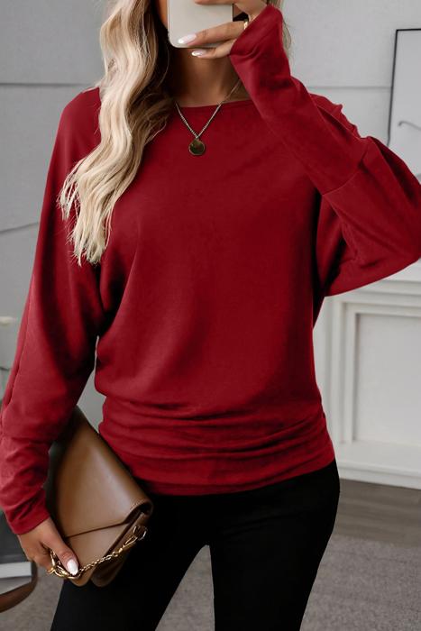 Crimson Ease Dolman Top