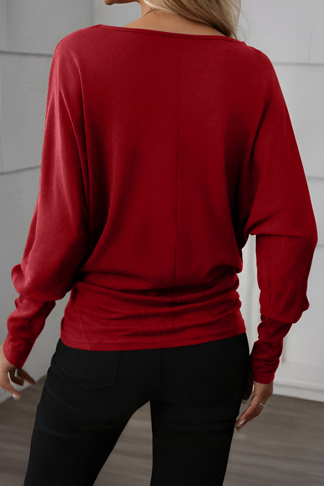 Crimson Ease Dolman Top