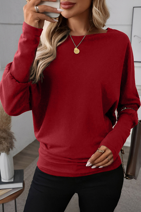 Crimson Ease Dolman Top