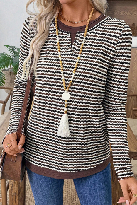 Mocha Rhythm Knit Top