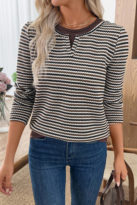 Mocha Rhythm Knit Top