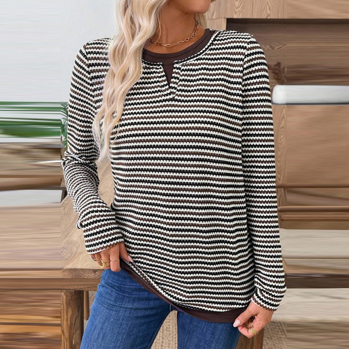 Mocha Rhythm Knit Top