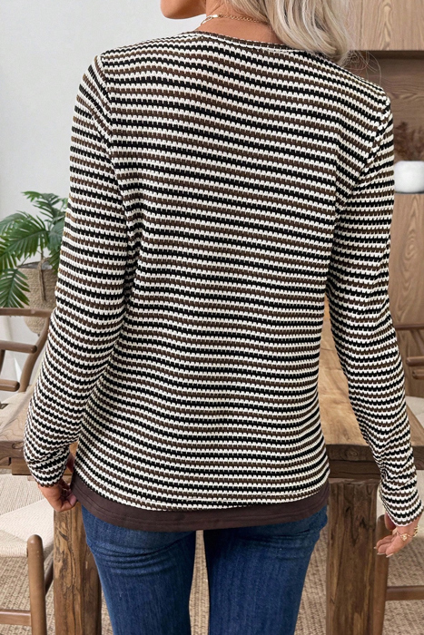 Mocha Rhythm Knit Top